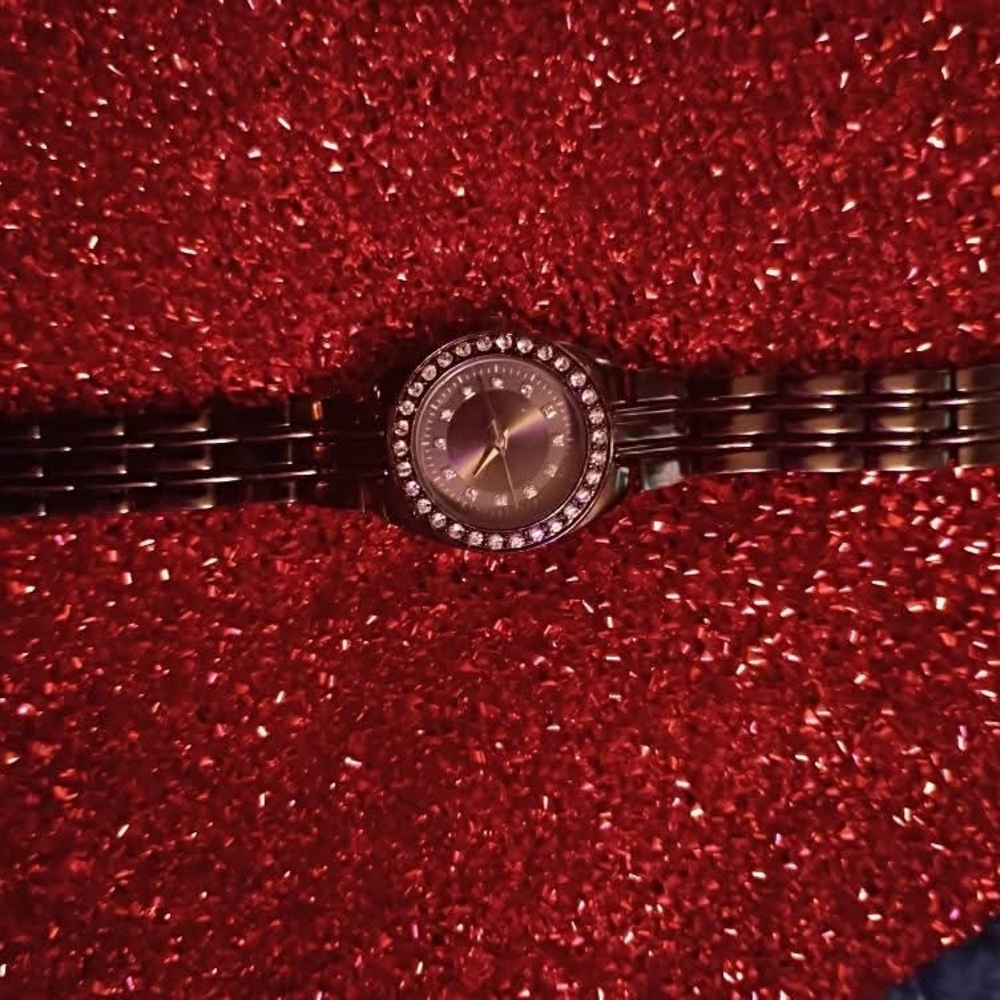 Elegant Black Women's Watch with Crystal Accents